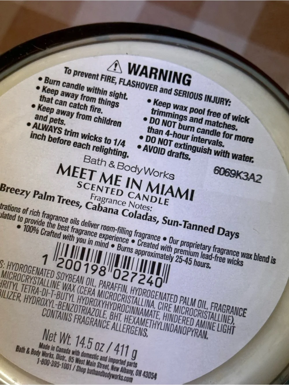 NEW B&BW Meet Me In Miami 3 wick candle - Picture 5 of 5